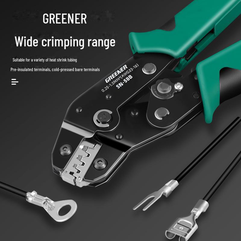 Green Forest Multi-Function Crimping Pliers for Electricians - Photovoltaic Copper Nose Cold Press Tool