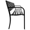 Steel Bench With Plastic Backrest, Garden, Park, Classic Bench