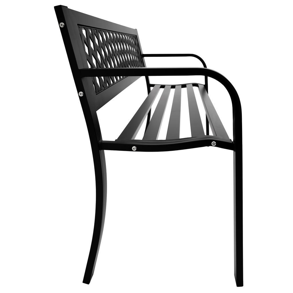 Steel Bench With Plastic Backrest, Garden, Park, Classic Bench