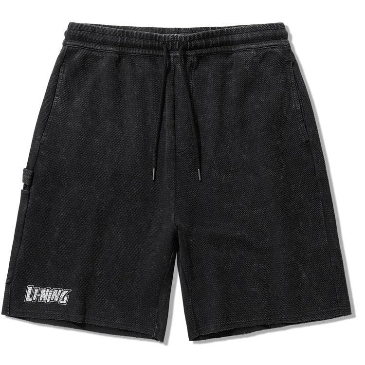 Li-Ning Graphic Knit Shorts  Black  Men s AKSU817-1 M