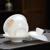Shangqi Mutton Fat Jade Ceramic Gaiwan Tea Bowl