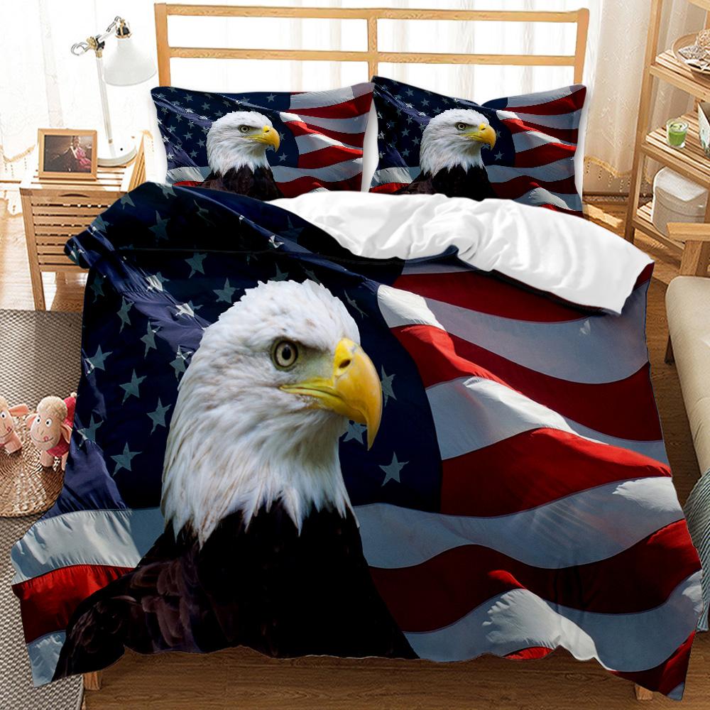 Animal Duvet Cover Set Exotic Style Boys 3D Animal Printed Bedding Set Black Wolf Double Queen King Size Polyester Qulit Cover