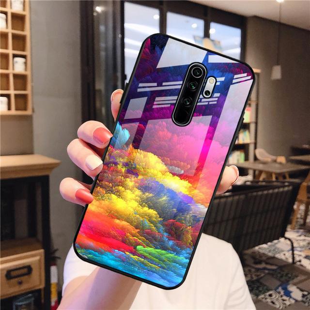 Protective Case For Xiaomi Redmi Note 8 Pro Case Tempered Glass Hard Funda For Xiaomi Redmi Note8 Pro Phone Cover Note 8pro Capa