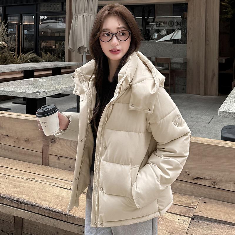 Bread clothes down cotton-padded clothes women's new fashion college small hooded winter thickened cotton-padded jacket