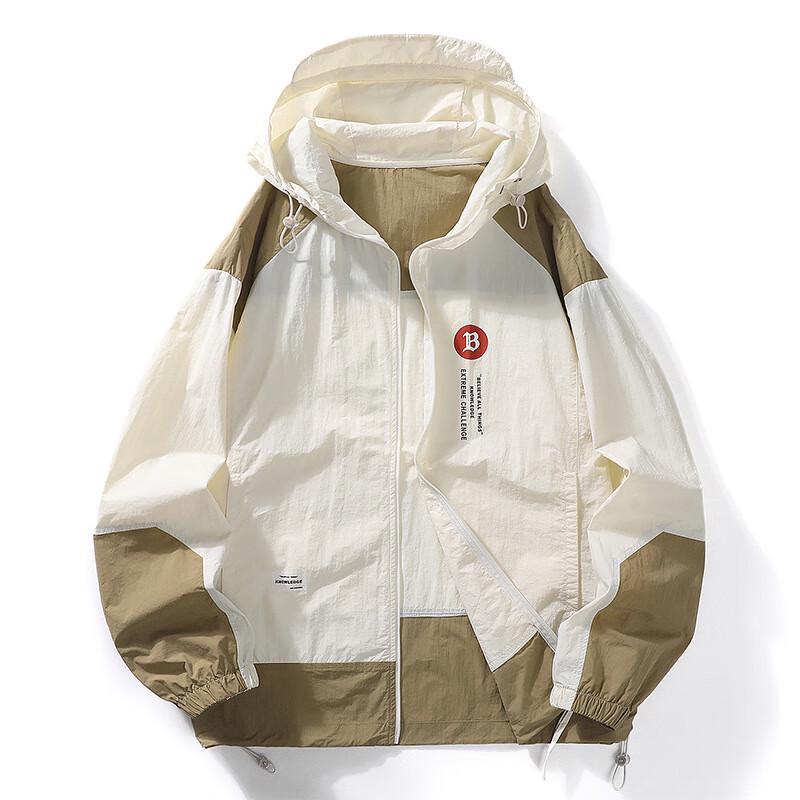 Men s Fashion Color Block Cooling Sun Protection Jacket M