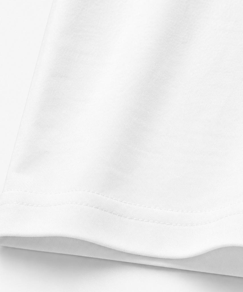 LERENNE Semi Crop T-Shirt - White