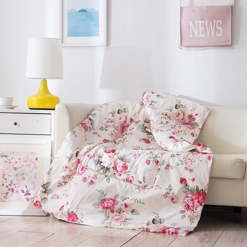 Hengyuanxiang Peony Flower Cotton Cushion Quilt