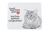 Kurilian bobtail longhaired - mouse pad com estampa, tapete de gato personalizado, gadget exclusivo para um trabalhador de escritório da marca Art-Dog