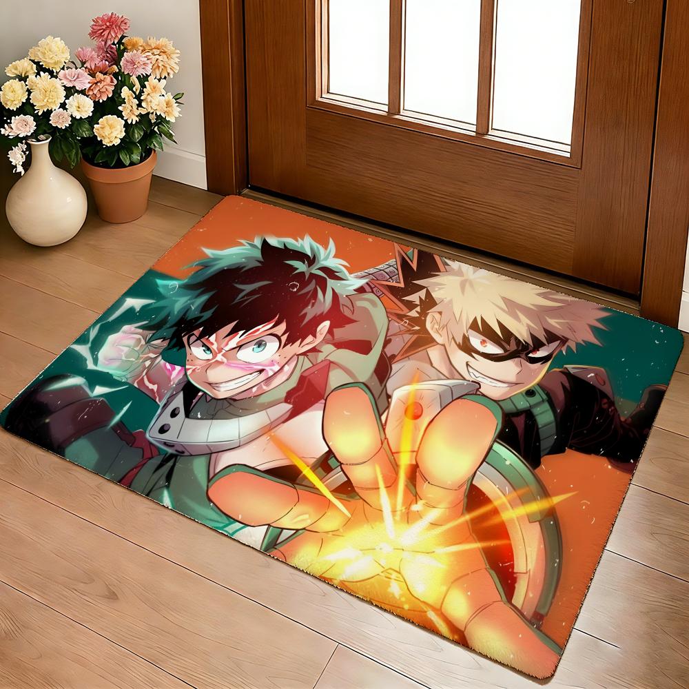 Anime M-My Hero Academia Floor Mat Cozy Flannel Soft Thick Non-Slip Mat For Living Room Bedroom Kitchen Decor Rugs