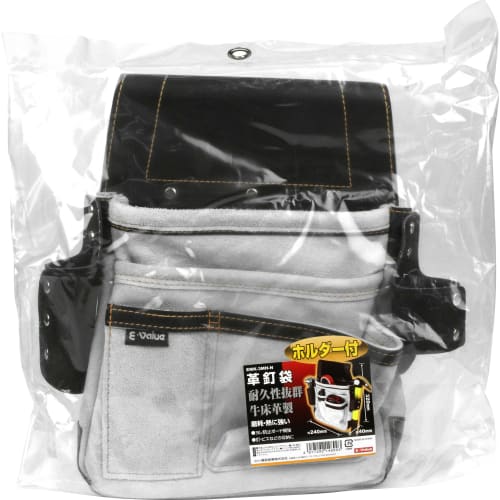 Fujiwara Sangyo E-Value Leather Nail Bag with Holder EMK-3MH-N