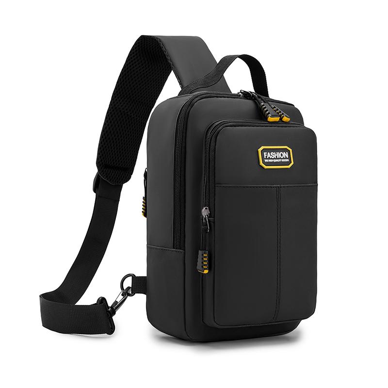 Men's Multi-Layer Chest Bag - Convertible Shoulder/Crossbody Pack (Wear-Resistant Lightweight Business & Casual Bag)