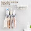 An der Wand montierter, einziehbarer, faltbarer Wäscheständer für Schlafsäle, kostenlose Stanzen von Wäscheklammern, Socken, Unterwäsche, winddichter Aufbewahrungsclip