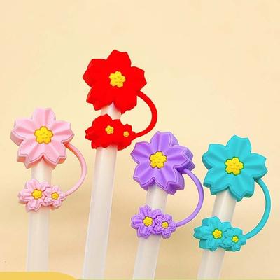 Dust Proof Plugs Protector Bow Straw Cover Cap Reusable Dust-Proof Straw Caps  10mm Straws