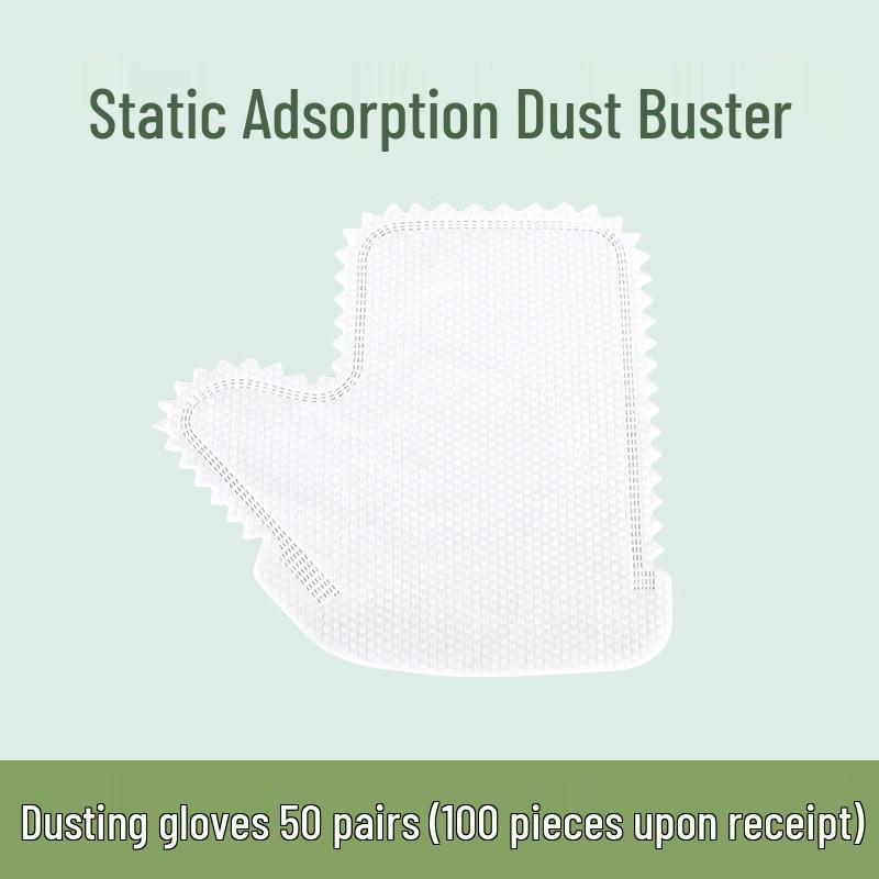 Elektrostatische Staubentfernung Einweg-Handschuhe - Vliesstoff zur Haaraufnahme, Haushaltsreinigung und Fensterwischen.