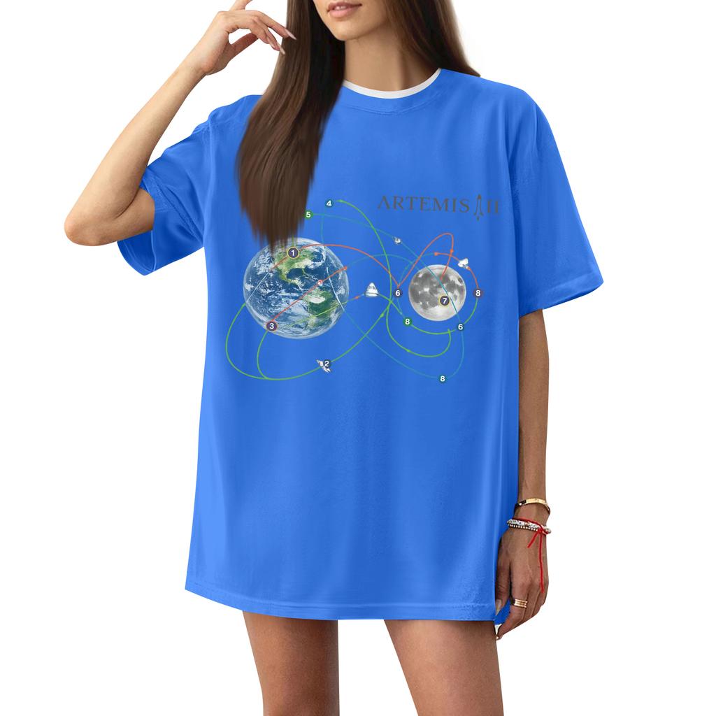 Women's Casual Printed T-Shirt Round Neck Pullover Short Sleeve Top