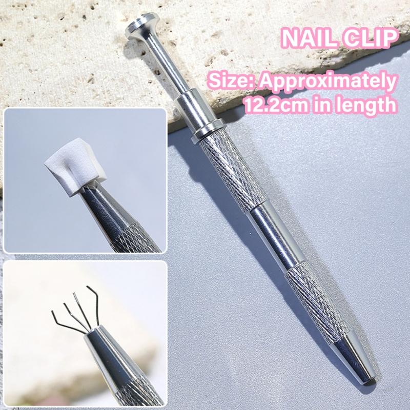 100Pcs Nail Sponges for Gradient Soft Nail Art Sponges with Grabbing Pen Gradient Nail Brush for Nails Art Designs