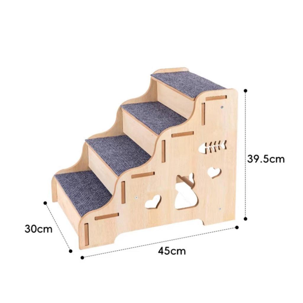 Dog Climbing Stairs Stable Wood Pet Sturdy for Senior Dogs