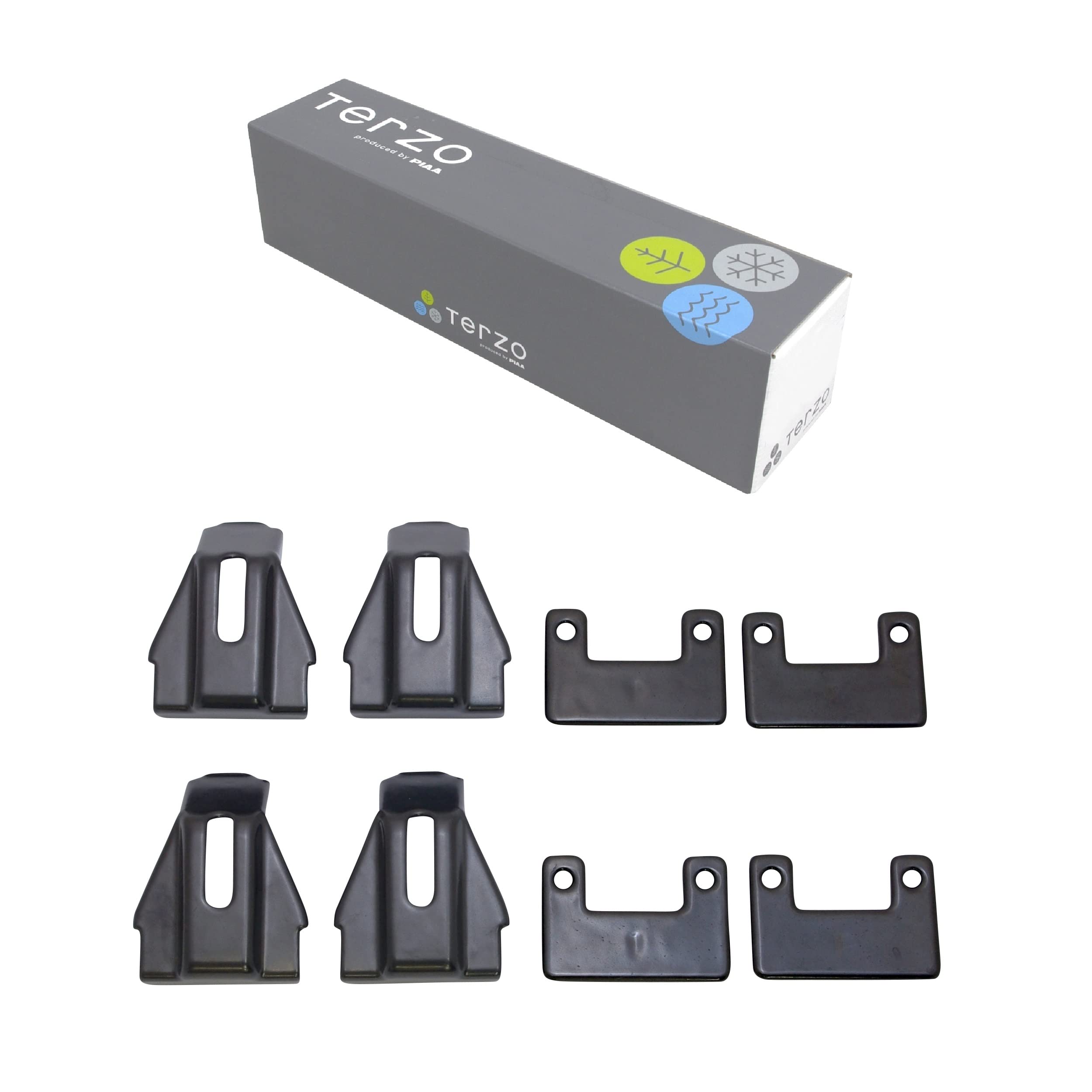 

Комплект креплений базового багажника для прямых рейлингов на крыше для аэродинамических дуг с Mazda SR1 SR1 (от ПИАА) 4, Тип, Черный, [Совместимый CX-5, CX-8, чёрный