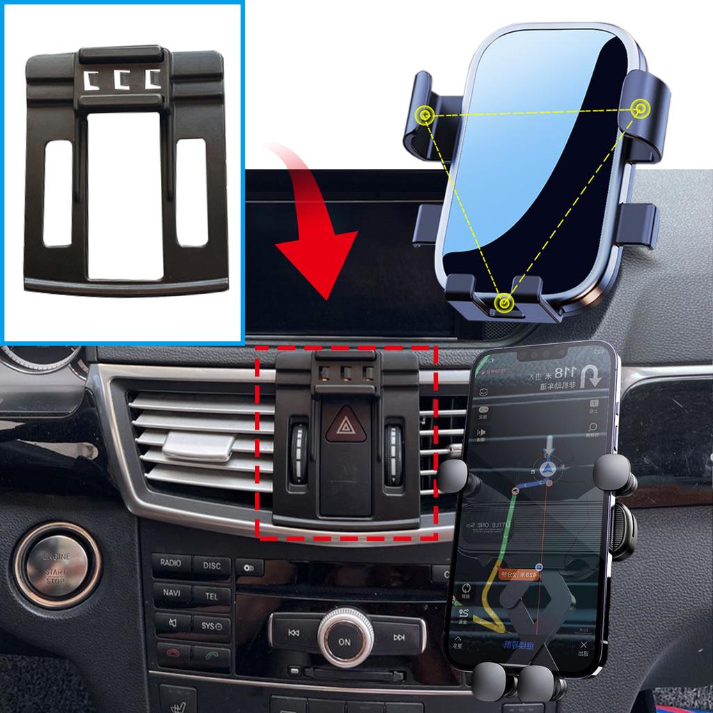 Držák na mobilní telefon do auta pro Mercedes Benz E Class E200 E300 W212 2010 2011 2012 Držák na GPS Stojan na navigaci Autopříslušenství