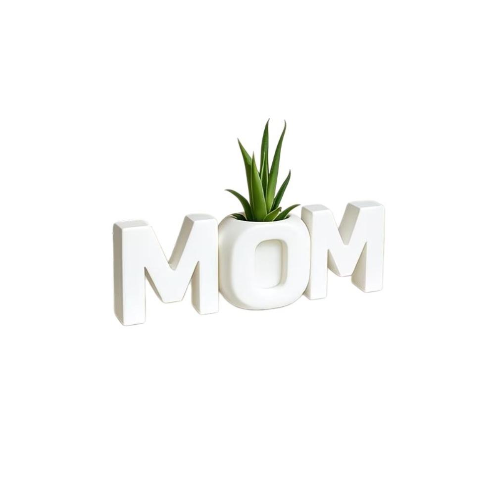 MOM Mom Letter Ornament Mom Flowerpot Shape Car Interior Ornament  Mother's Day Gifts