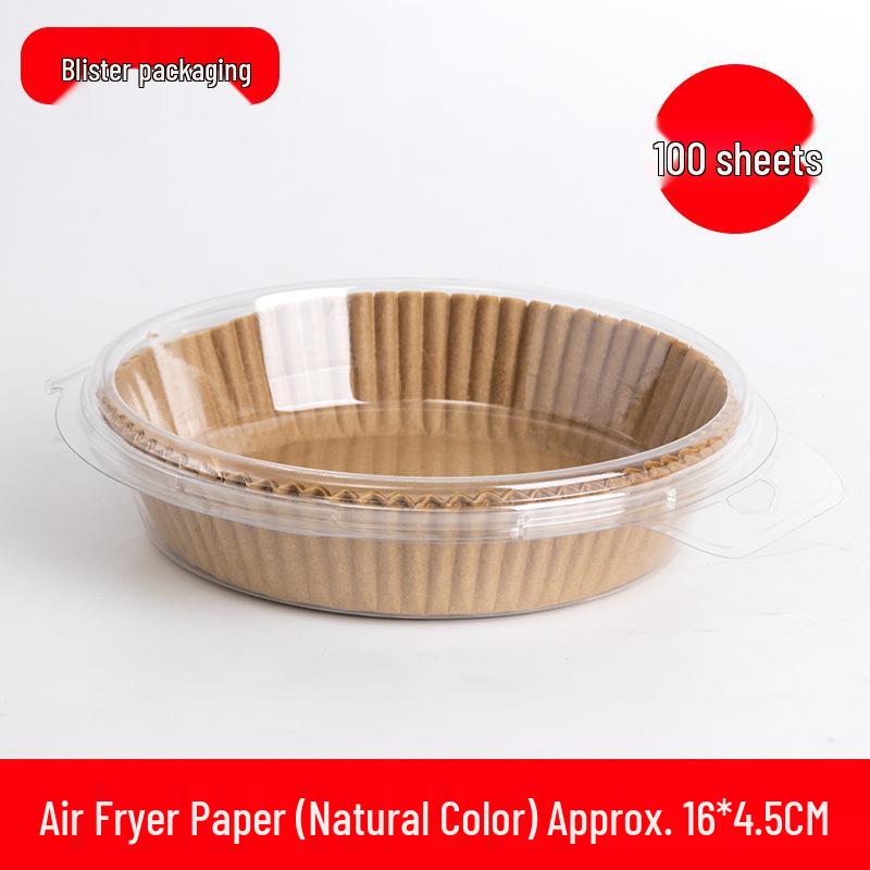 High-Temp Resistant Oil-Absorbing Air Fryer Paper Liners - Food Grade, Round, Ideal for Baking & BBQ
