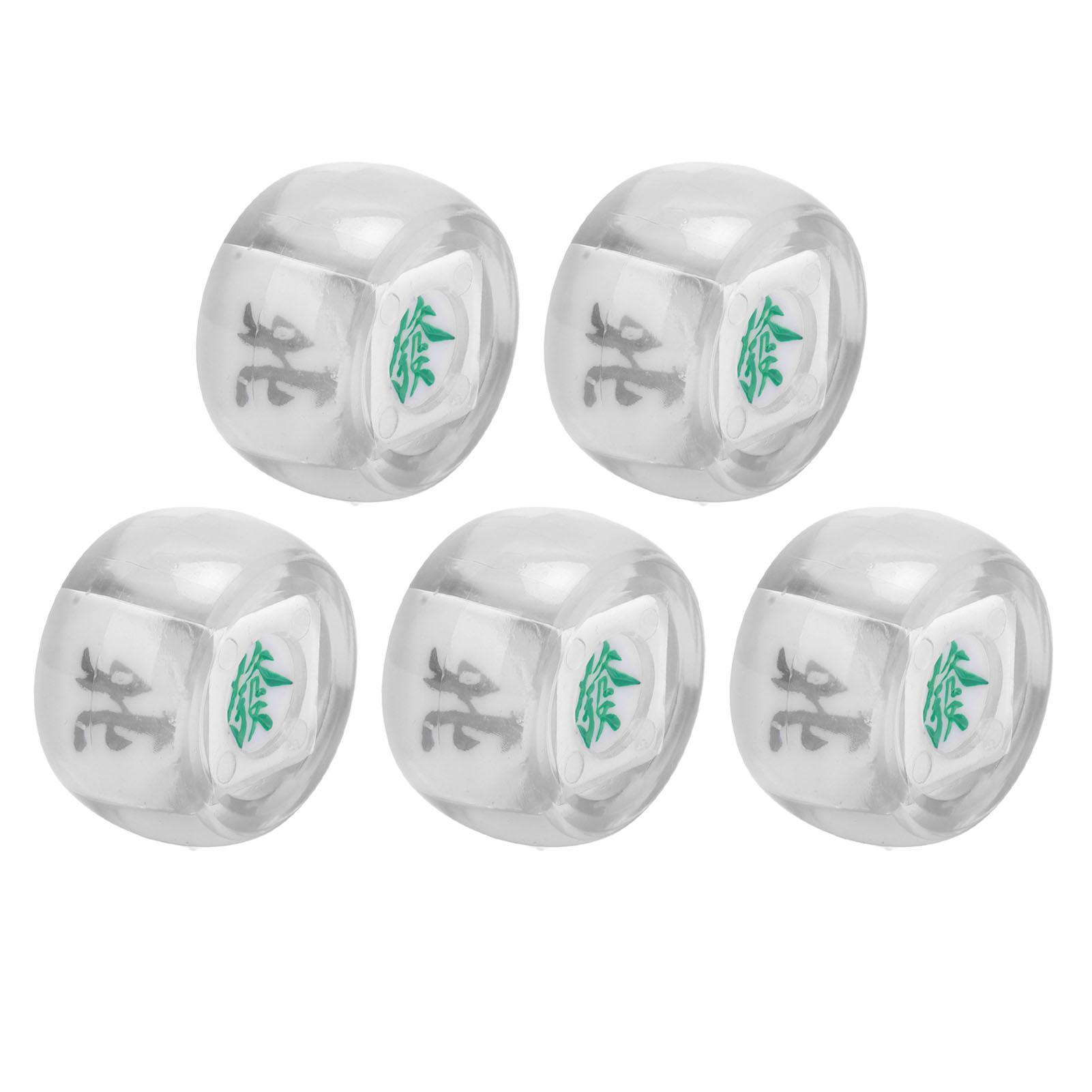 

5Pcs Mahjong Wind Direction Dice East South West North Sphere Entertainment Game Dice Transparent