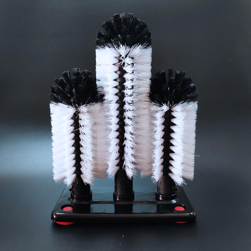 Multi-Functional Detachable Cup Brush with Soft Bristles for Cleaning Glasses and Thermos