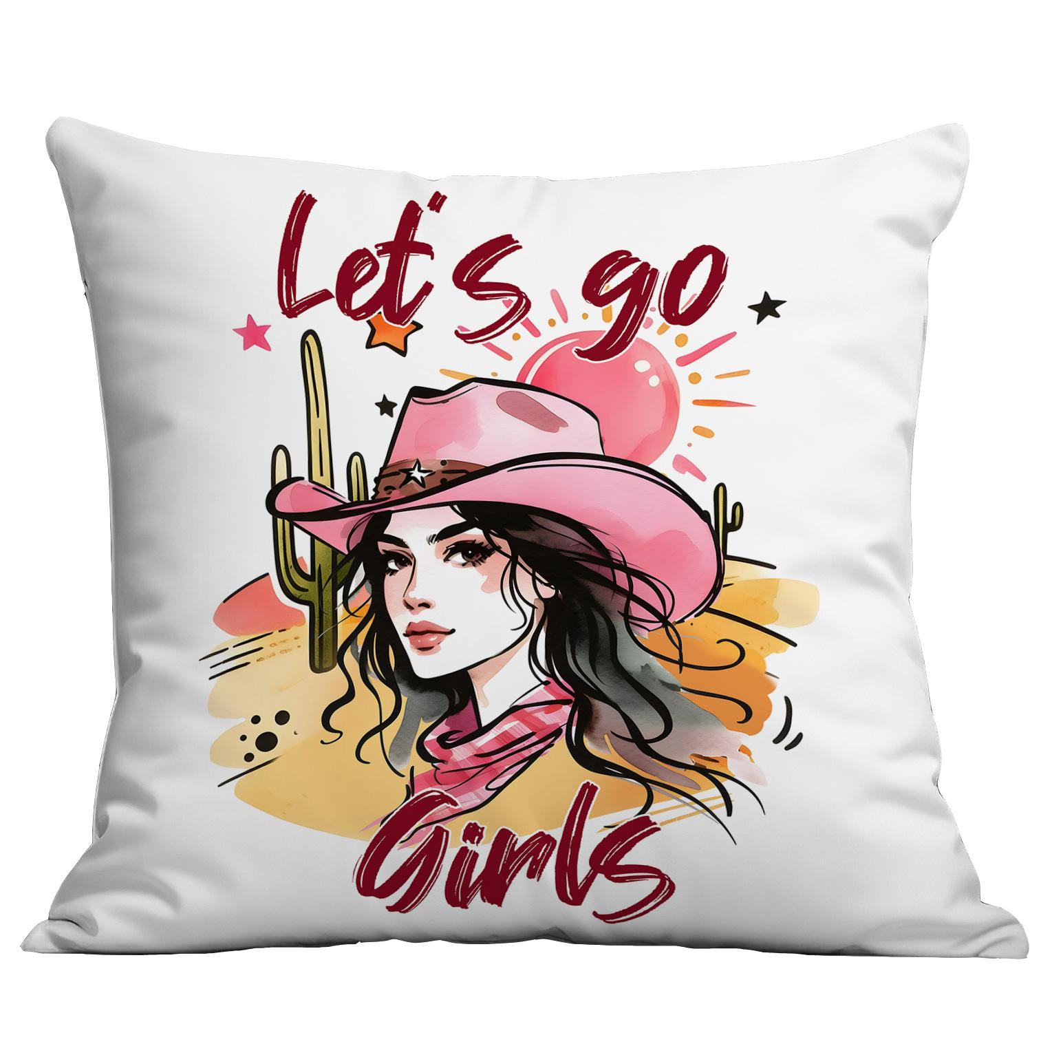 

Новая розовая западная джинсовая наволочка для подушки для дома, гостиной, дивана 45 * 45Cm