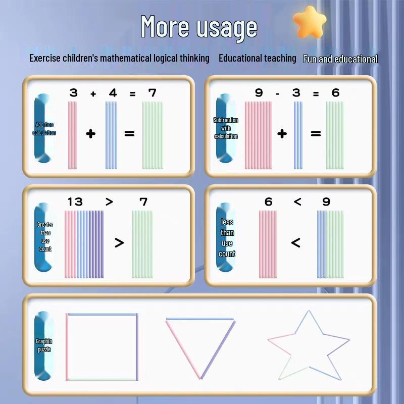 500 Colorful Counting Sticks for Math - Perfect for Elementary Abacus Teaching Aids