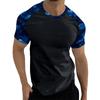 Camouflage Style Printed Raglan Sleeves Men's Short Sleeved Top