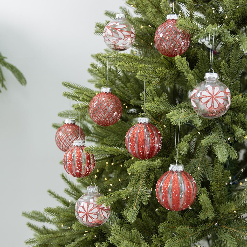 Transparent Plastic Christmas Ball, Christmas Decoration Ball, Christmas Atmosphere Ornament Set