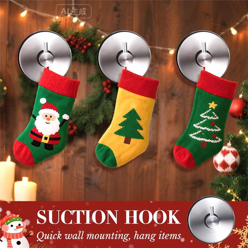 A25F-For Door Wreath Suction Cup Hooks On Glass For Shower, No Drill Hook For Hanging Towels