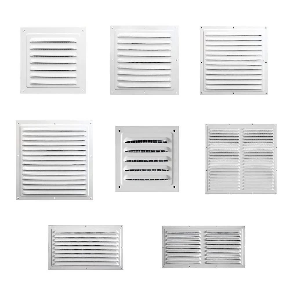 Aluminum Alloy Air Vent Grille Air System Net Cover Screen Exhaust Outlet Window Square Vent Metal Heating Cooling Vents Plate