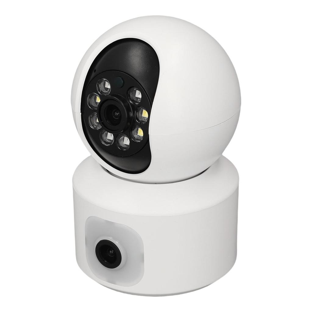 Dual Lens Security Camera 1080P Wireless Home WiFi Security Camera 360 Degree PTZ Rotation Motion