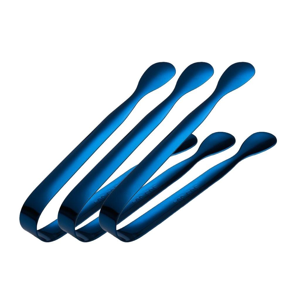 3pcs Stainless Steel Ice Cube Sugar Tongs Thickened Non Slip Bread Meat Fruit Clamp Ice Clamp Tool Cocktail Ice Tongs Coffee Bar