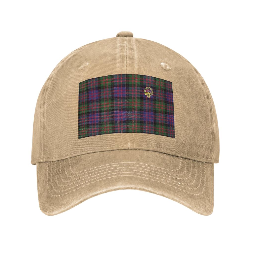 The McDonald and MacDonald Clan tartan with badge by Faelee Denim Cap Casual Baseball Caps Hat Summer Unisex Baseball Hats