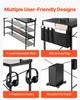 L-Shaped Computer Desk, 1.7m Reversible Corner Gaming Desk with Monitor Stand & Movable CPU Stand, Modern Stylish PC Table Sturdy Work Workstation for