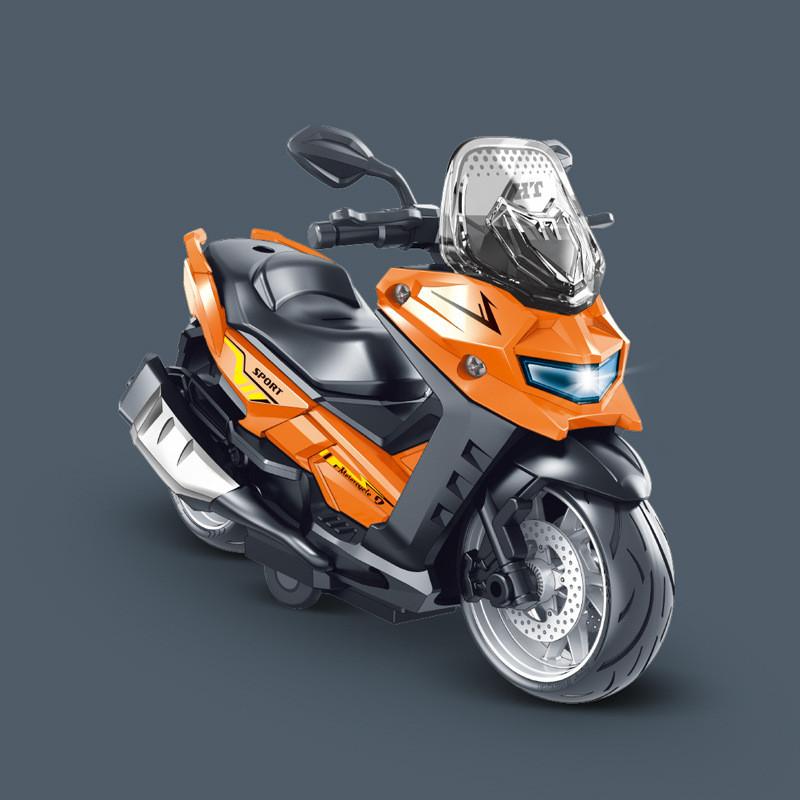 Motorcycle Scooter Kids Model Toy With Sound Light Music For Visual Auditory And
