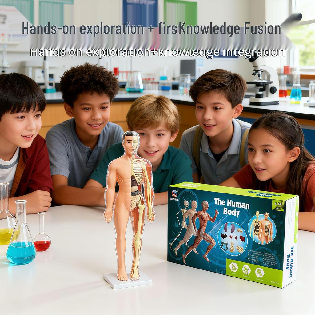 STEM Educational Human Skeleton Model for Kids: Cognitive Science & Organ Assembly Toy