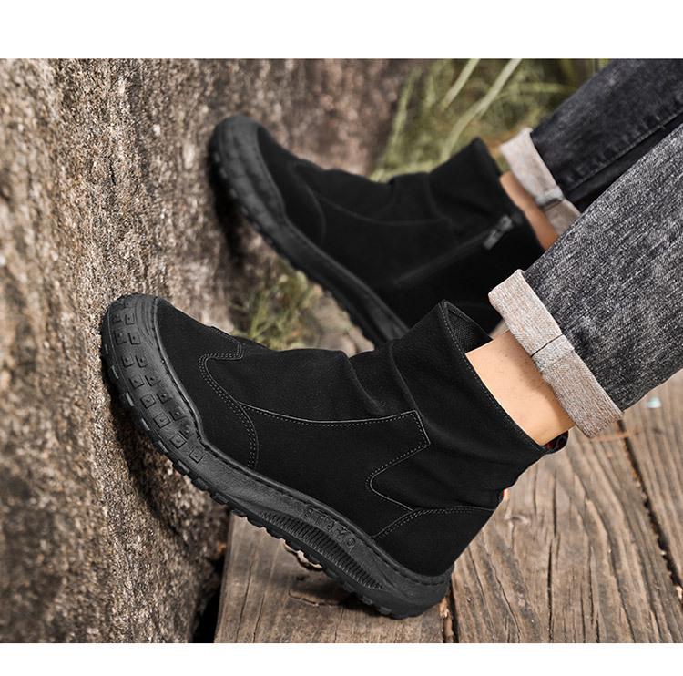 Men's High-Top Martin Boots: Breathable, Non-Slip, Trendy Workwear Shoes for Autumn