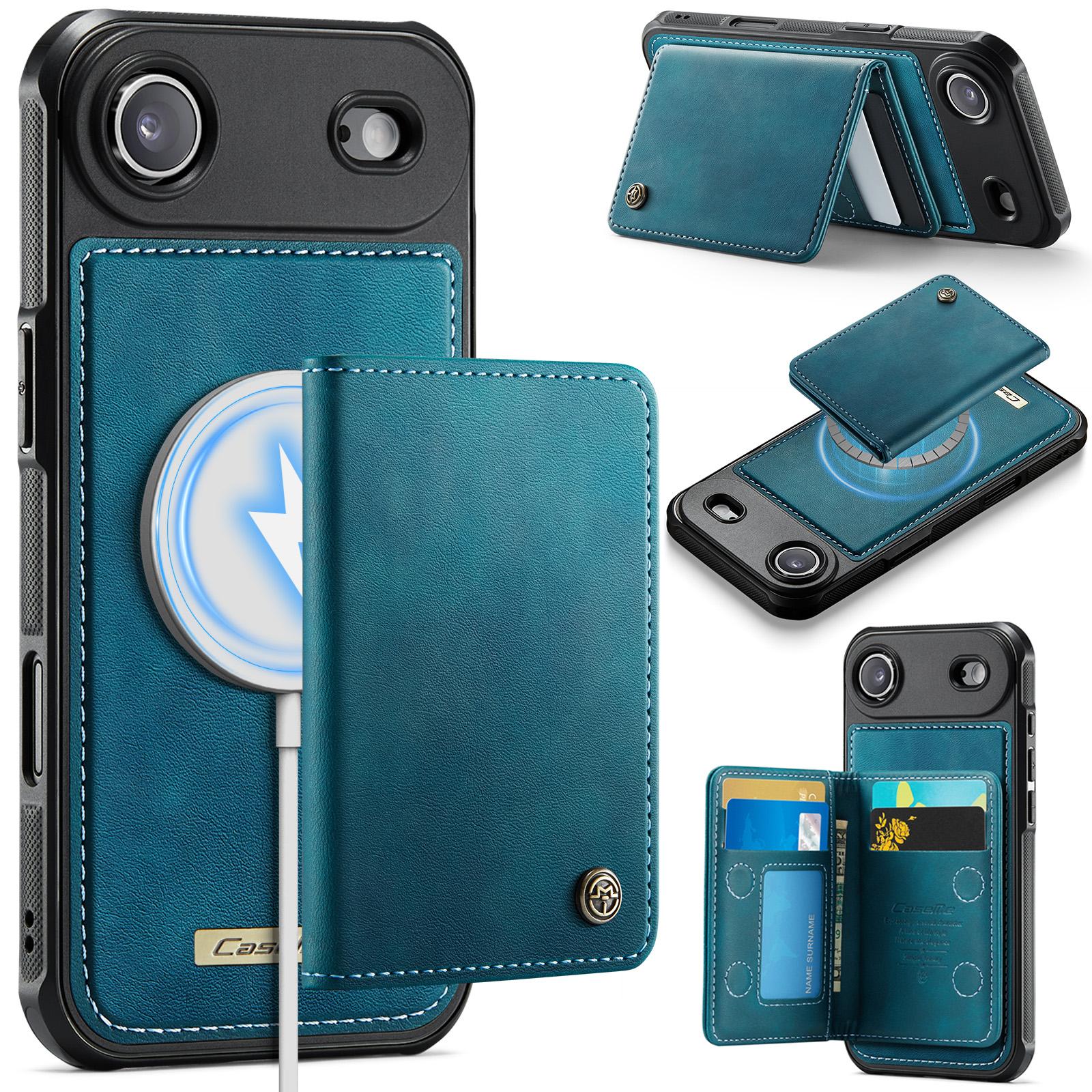 For iPhone Air Magnetic Case CASEME ME80 Series Leather PC TPU Phone Cover with Detachable Wallet