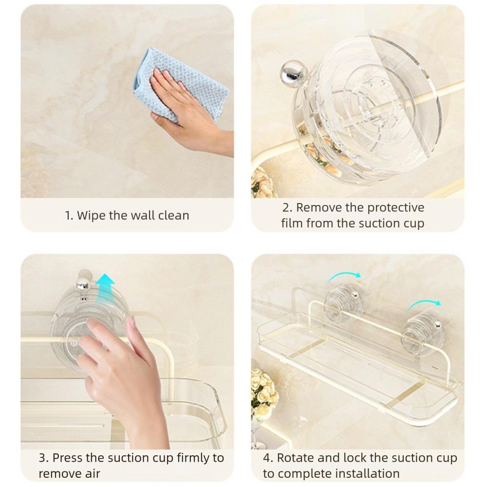 Punch Free Storage Shelf Suction Cup Triangle Shelf High Quality Organizer Rack  Home Use