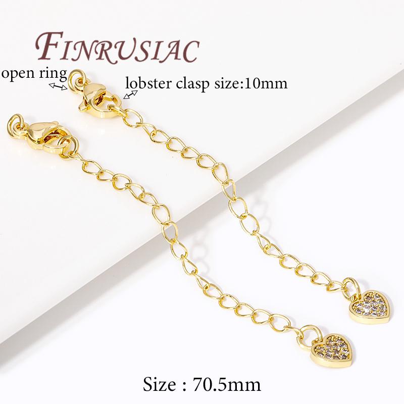 18K Gold Plated Connectors For Jewelry,Extension Extender Tail Chains with Lobster Clasps For Jewelry,DIY Bracelets Accessories