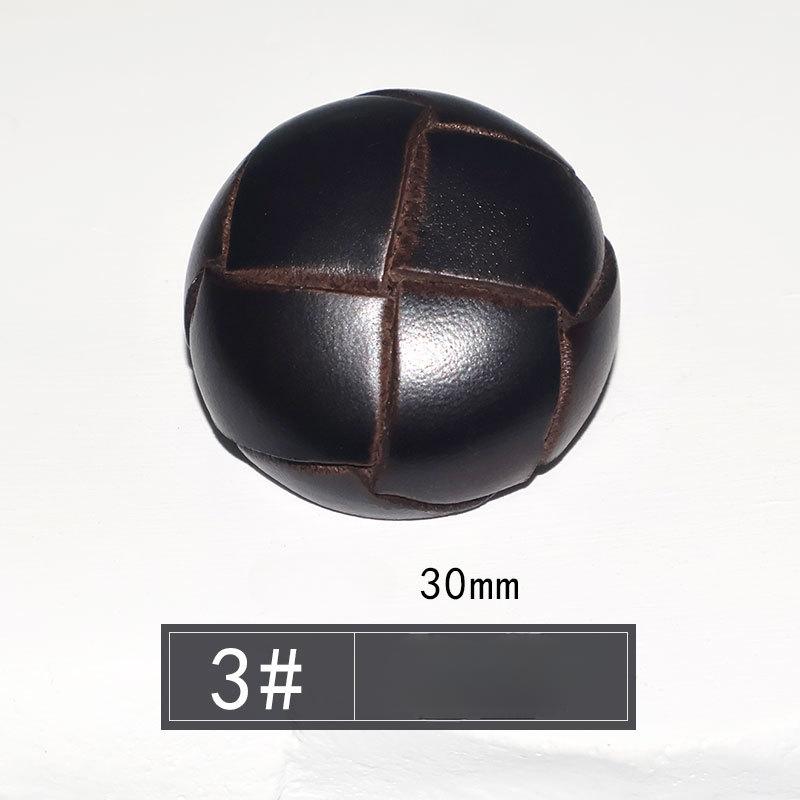

Кожаные пуговицы, черные пуговицы, круглые пуговицы для мужских и женских пальто, кофейные кожаные пуговицы, кожаные пуговицы первого слоя, пуговицы для тренча leather buckle 3 #brown 48L = 30.0MM