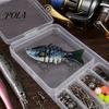 9.5CM/13.7G Multi-Jointed Fishing Lure with Hooks, Slow Sinking 7-Section Swimbait, Bionic Hard Artificial Bait for Freshwater Saltwater Fishing