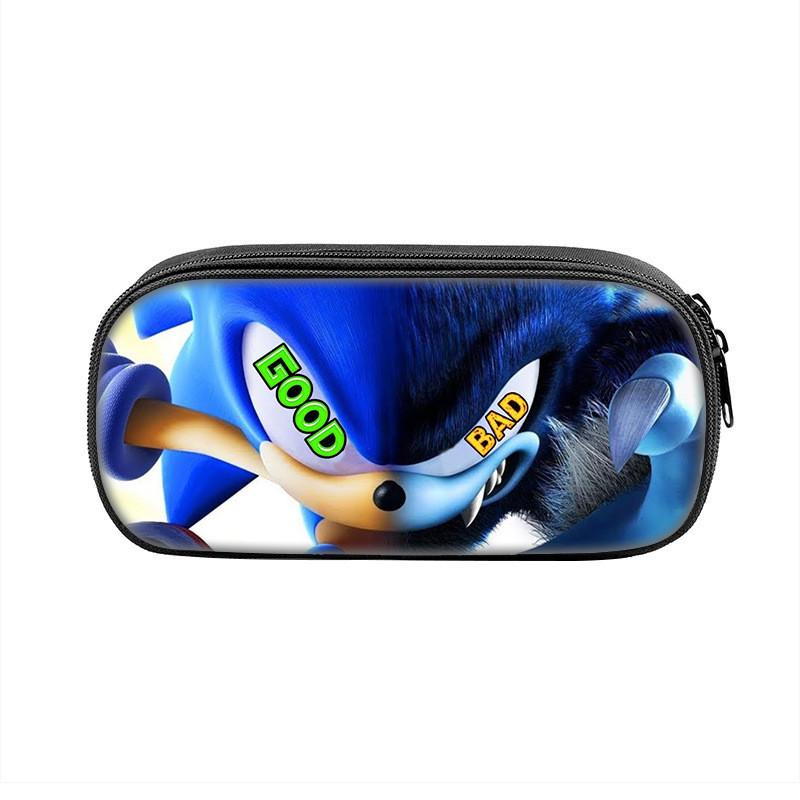 Sonic Cartoon Character Printed Student Single Layer Stationery Storage Bag For School And Gift