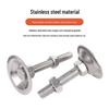 304 Stainless Steel Adjustable Furniture Feet with Flat Base Support
