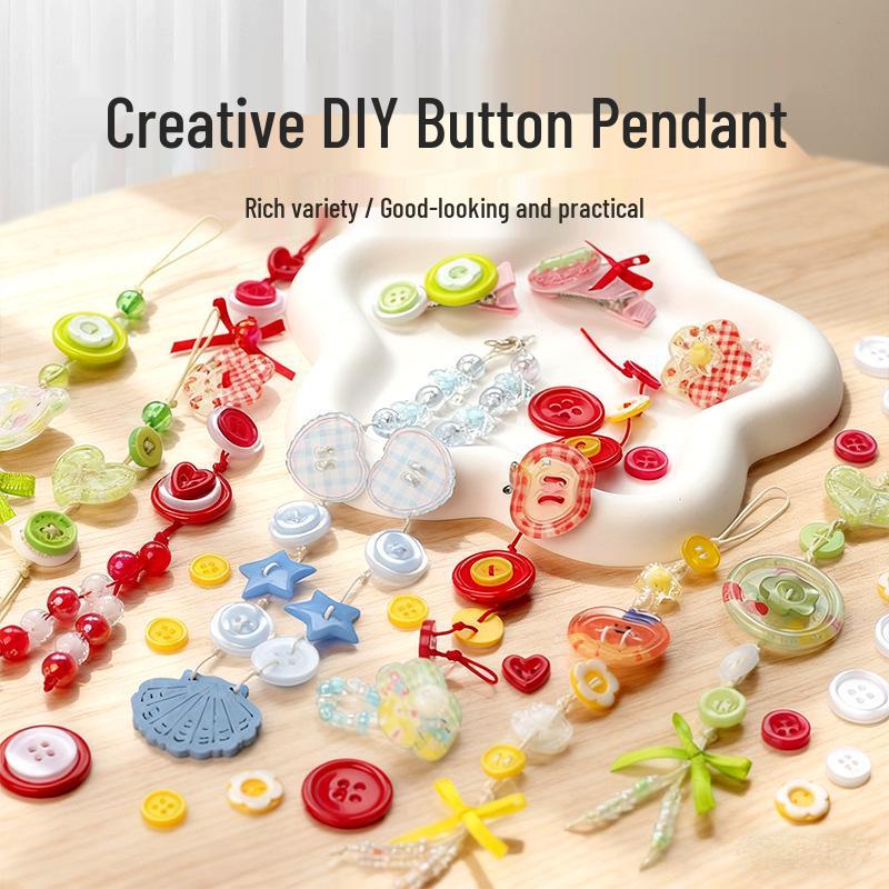 Creative Beaded Jewelry DIY Kit for Kids: Bracelets, Necklaces, Hair Clips & Pendants