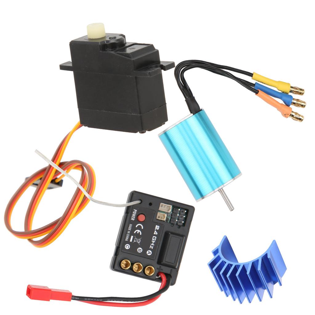 RC Brushless Motor ESC Servo Set Durbale Brushless Motor With Heat Sink for SG1603 1604 RC Car