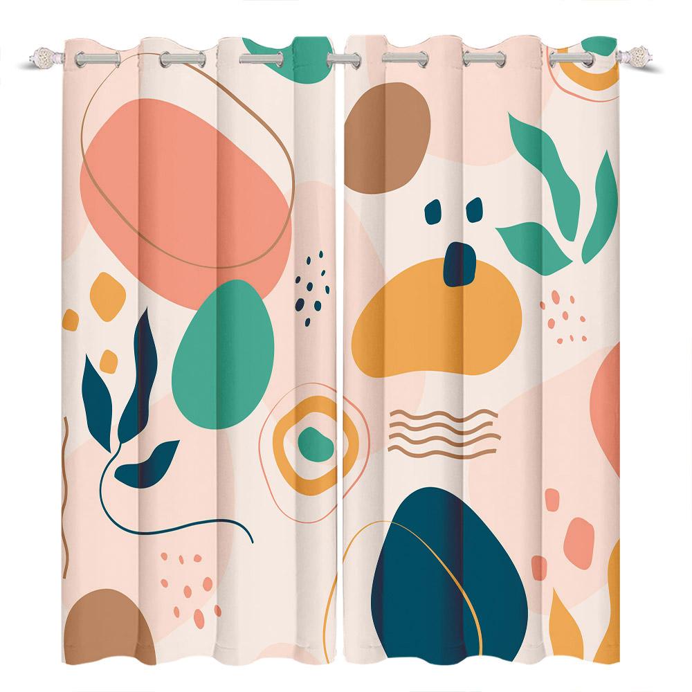 Kids Room Decoration Curtain Cartoon Pattern Whale Unicorn Space Planet Elephant Boy Girl Children'S Bedroom Blackout Curtains